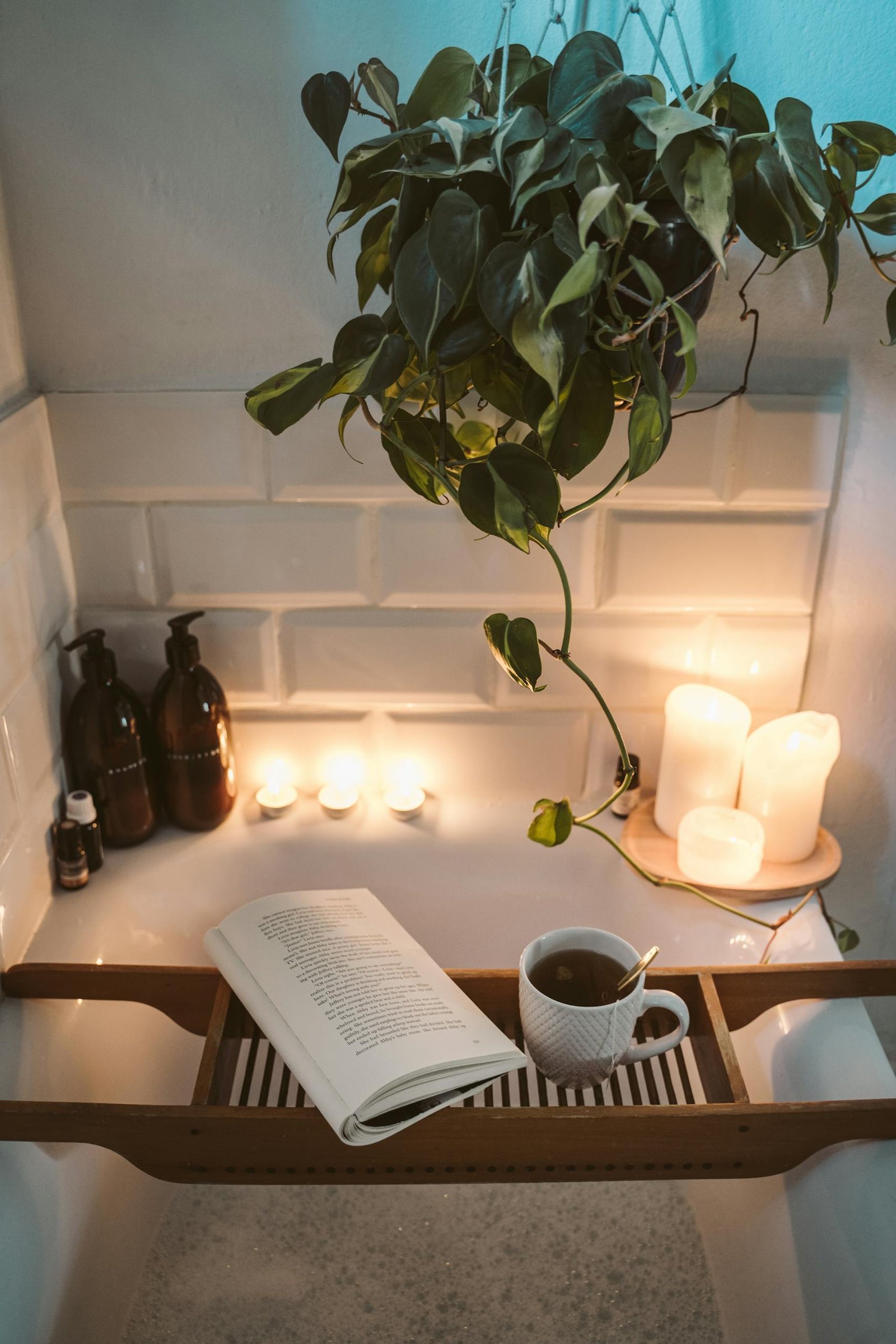 A Romantic Setting In The Bathroom